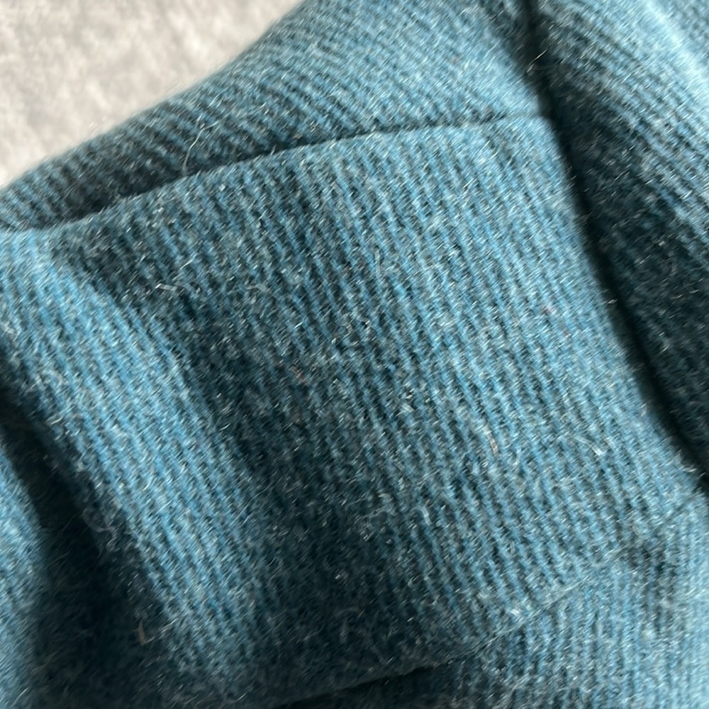 Tabitha Anthropologie Teal wool blend ruffle front blazer - Picture 10 of 10